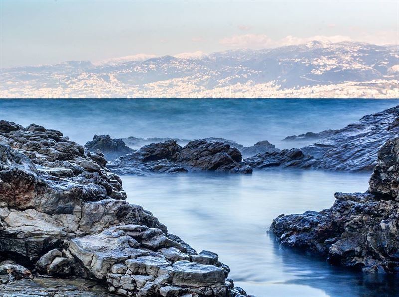 .Ein el mraisse Sea. Long exposure using ND filter and Nikon D5200 Camera...