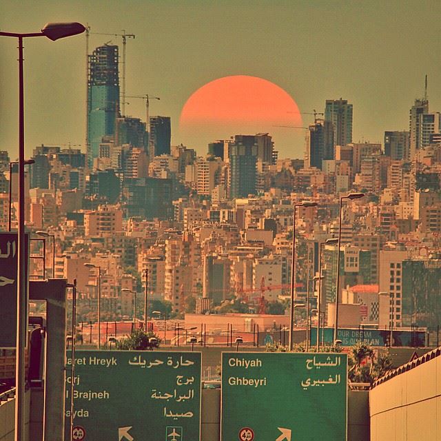 Enjoy every sunset look forward for every sunrise. Photo from Beirut... (Hazmie, Mont-Liban, Lebanon)