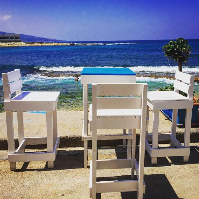 Enjoy some cocktails by the beach 🍸 rays  beachbar  batroun  lebanon ... (Ray's Batroun)