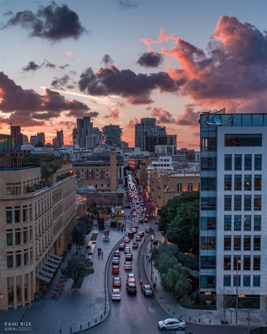 Every Sunset Brings The Promise Of A New Dawn 🌆...  beirut  downtown ... (Downtown Beirut)