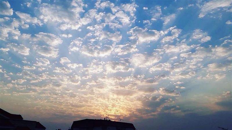 Fascinating blue 💙  beautiful  clouds  diamonds  blue  sunset  nabatieh ... (Nabatîyé)