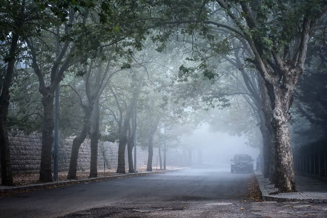 First days of Fall - Cold Foggy evening at Sawfar Cornish 5-9-2018 | Sorry... (Sawfar, Mont-Liban, Lebanon)