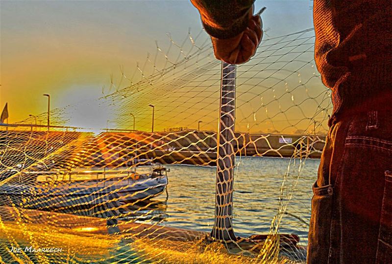 Fisherman, Batroun Bay.  lebanon  batroun  mina  bay  boat  fisherman  sea...