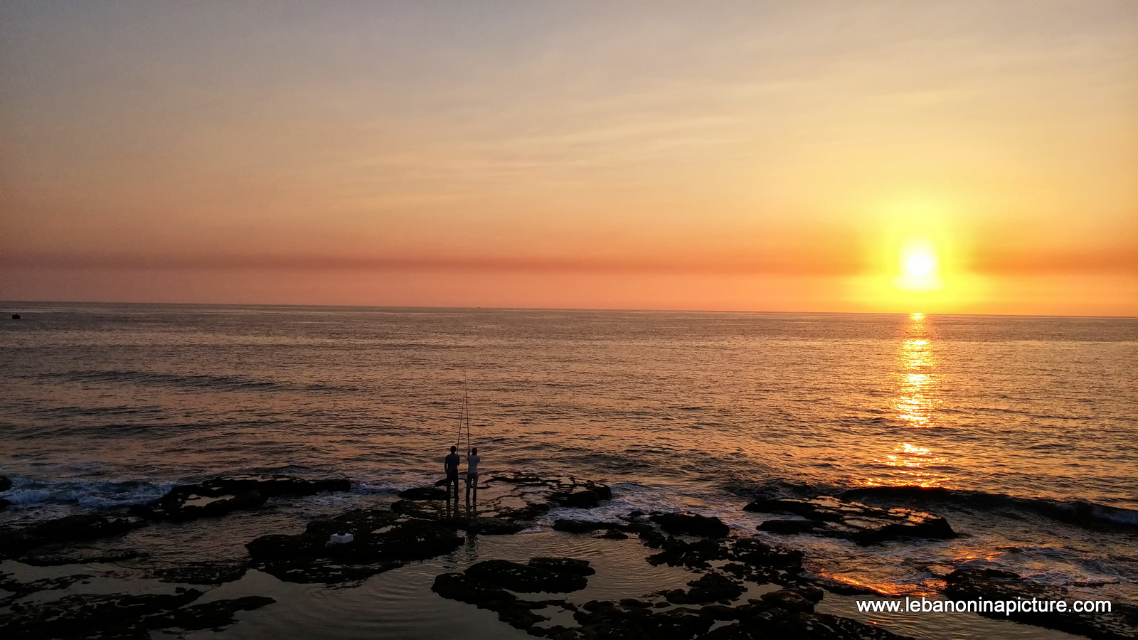 Fishing at Sunset in Amchit