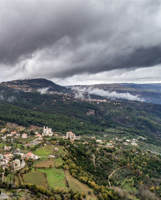 Foggy Friday 🌫️...  jezzine  lebanon  dji  drones  quadcopter  aerial... (Jezzine District)