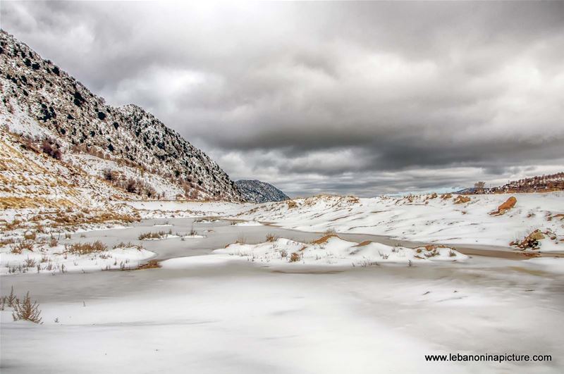 Frozen Lake in the Road Between Lakouk and Tanourine (Laklouk, Lebanon)