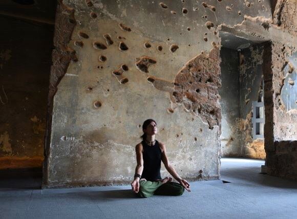 Good morning Beirut. Lebanese Yogi Danielle Abi Saab practices Yoga as...