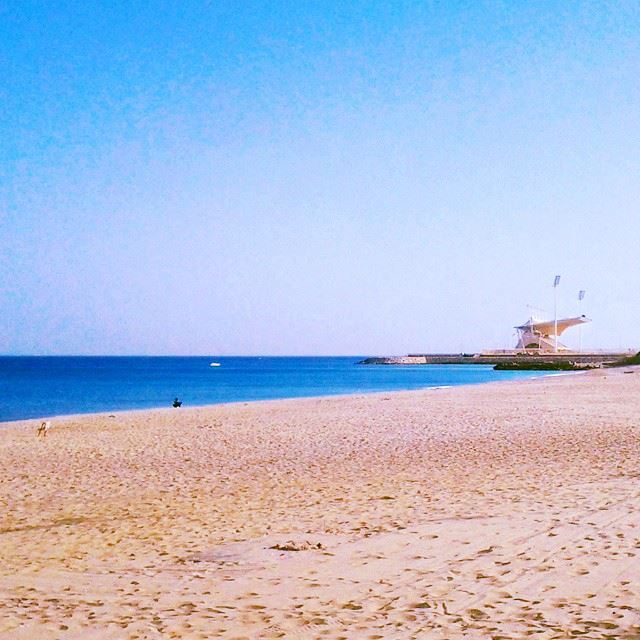 Good morning from Saida...  beach  Lebanon  Lebanese  Mediterranean  sea ...