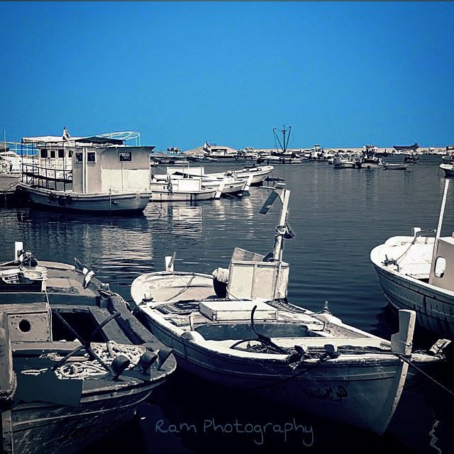  good  morning  North  Lebanon  port  sea  shore  boats  blue  igers ... (El-Mina, Tripoli)