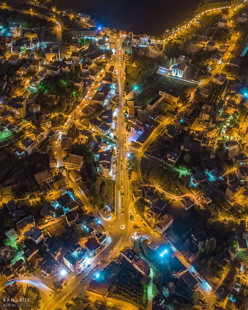 Good night @livelove.jezzine ❤️...  lebanon  jezzine  dji  drones ... (Jezzîne, Al Janub, Lebanon)