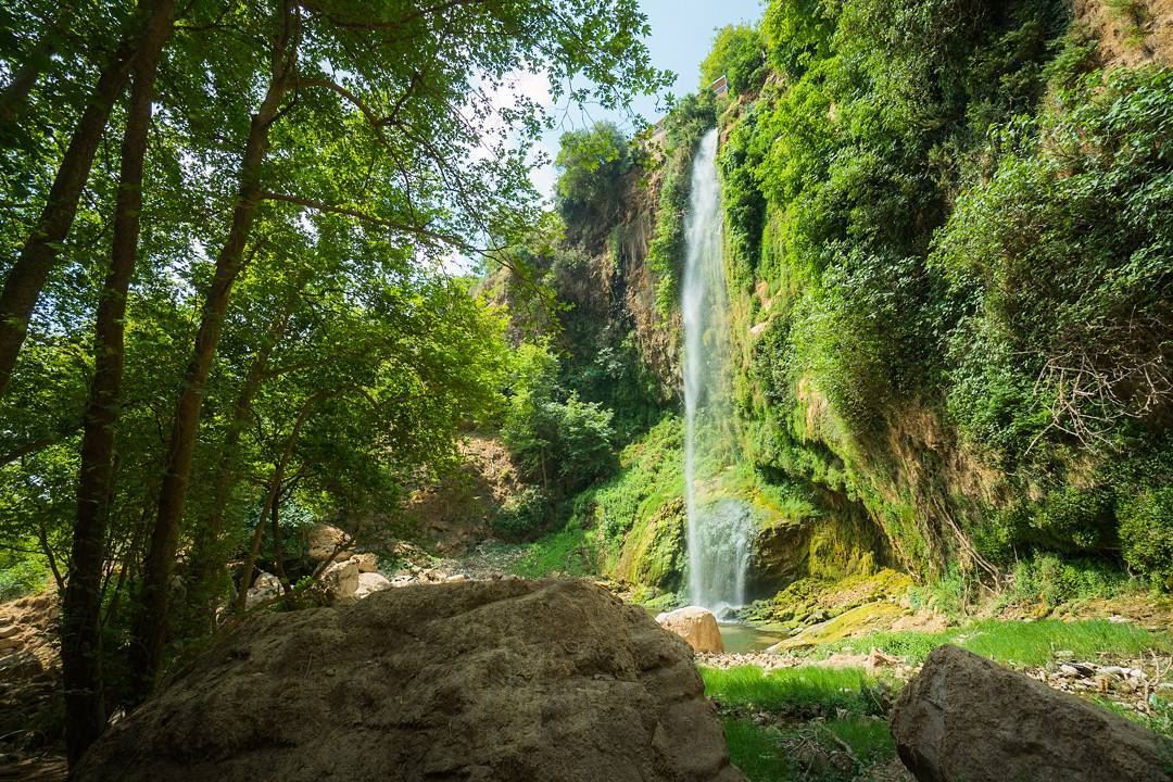 Greens and water  letsgosomewhere  lebanon ... (Bsatin Al-Ossi Waterfalls)