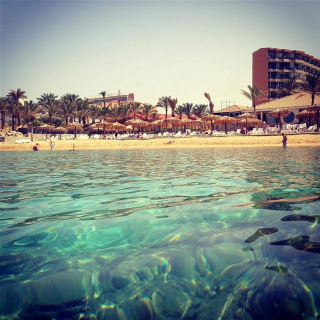 Happiness is crystal clear water 🚣  lebanesebucketlisters  batroun ... (Sawary Resort & Hotel-Batroun)