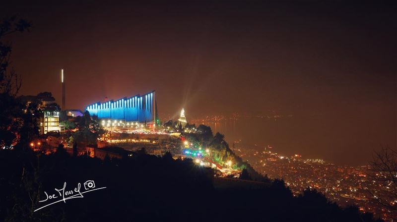  harissa  lebanon  night  nightphotography  holyday  color  sea  nature ...