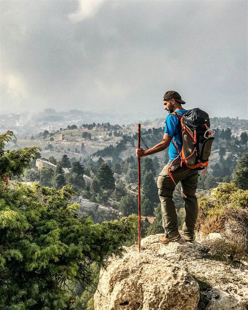 Heavy backpack, Lighthearted mood 🎒🌲🚶📷 By @eliaschamy hiking  trees ...