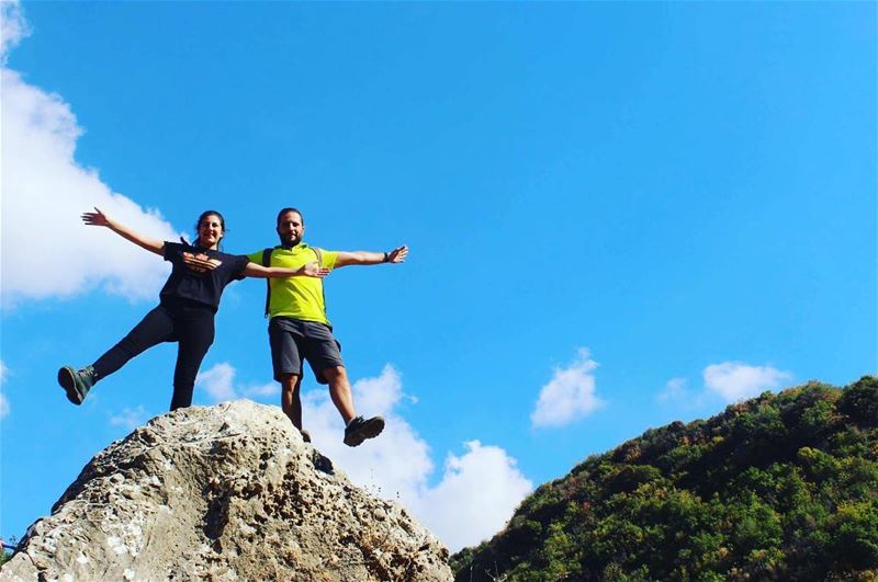  hikers  rocks  mountains  lebanontimes  bluesky  mountaineering ... (جنوب لبنان - زبقين)