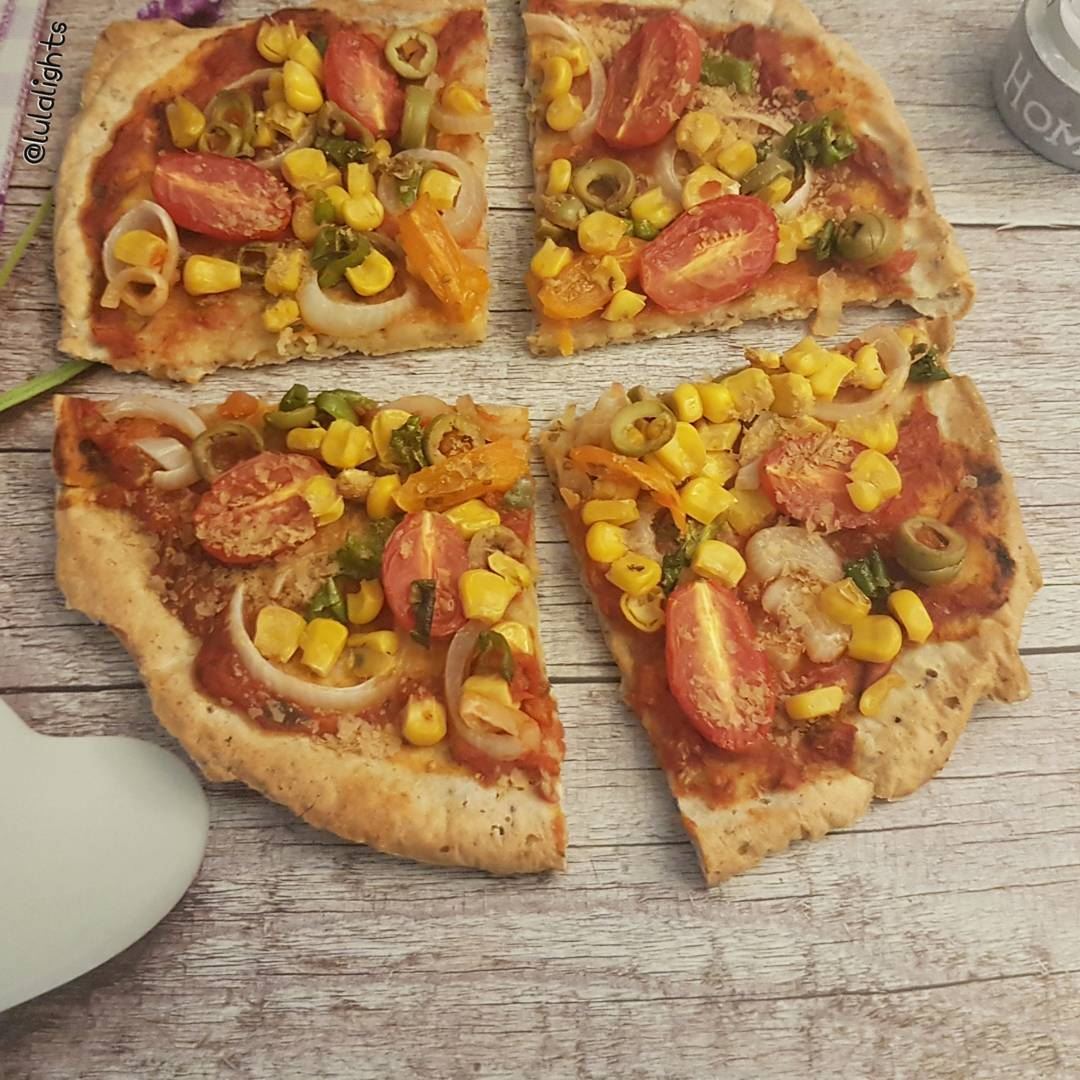 🍕Home Made Vegan Gluten Free Pizza🍕...Pizza dough:1/2 cup... (Germany)