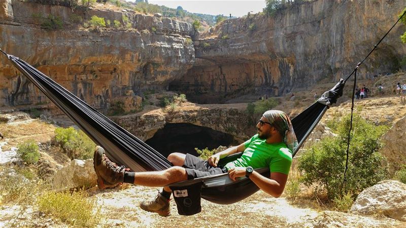 How to chill after a hike with @tickettothemoonlebanon 🌴〰🌴 ... (Baatara gorge waterfall)