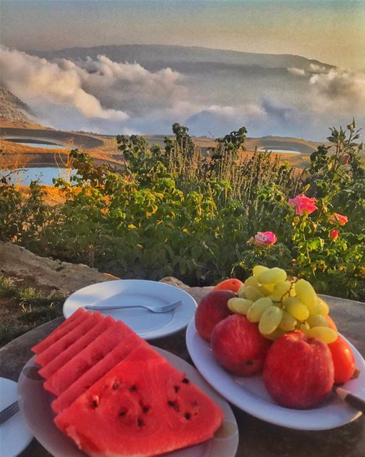 I’ll miss that colorful escape 🍉🍇🍑🍏 (Akoura, Mont-Liban, Lebanon)