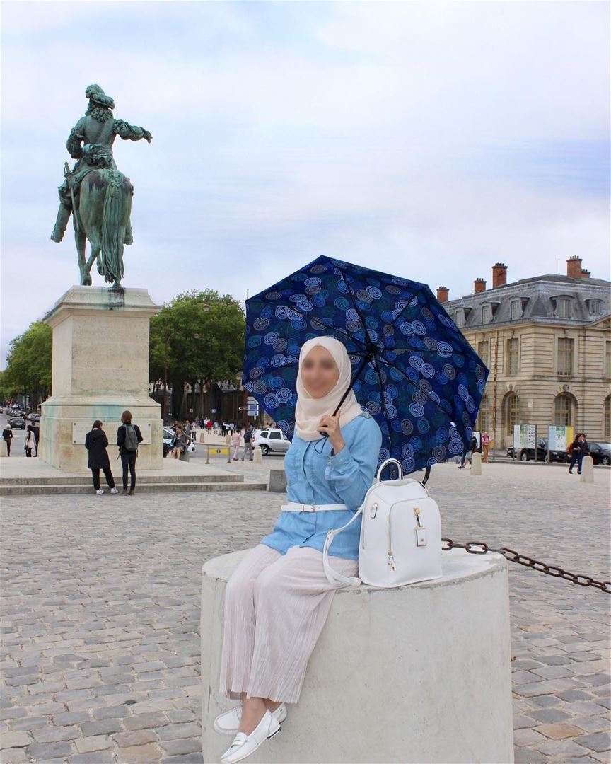 I swear it was raining, but the moment I decided to take a photo it... (Versailles, France)