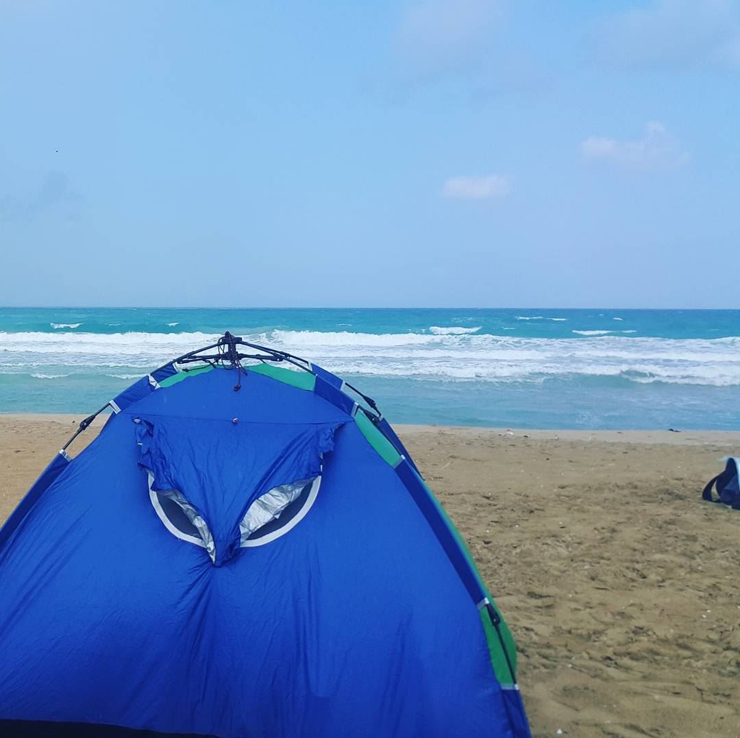 I wish for nothing but a tent on a far island ...  sea  rain  lebanon ...