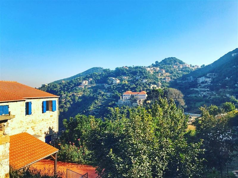 In the background, we have the oldest school in the Middle east "Deir ein... (Ghosta, Mont-Liban, Lebanon)