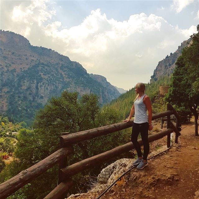 It is not the mountain we conquer but ourselves ... acheivingyourgoals ..... (Kadisha Valley)