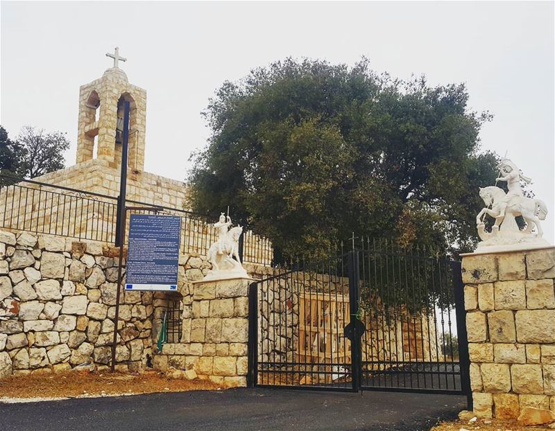 It's hard to get in shape spiritually if you only work out on sunday⛪... (Aïtou, Liban-Nord, Lebanon)