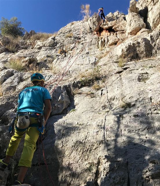 It’s her first climb and she enjoyed it a lot, join our Climbing school...