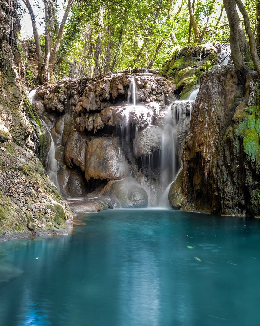 .Jahlieh waterfalls, Shuf, Lebanon Who don't like to take a swim here in... (Naher El Jahlieh)