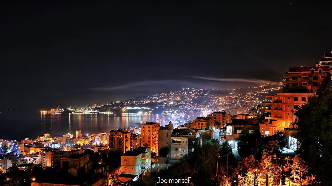  jounieh @livelovejounieh  keserwan  lebanon  night  light  sea  view ...