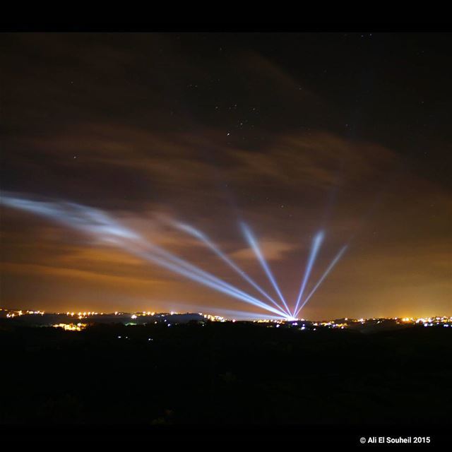 Just now  sky  lights  stars  rays  night  amazing  clouds  summer  my ... (Khorbet L Dweir)