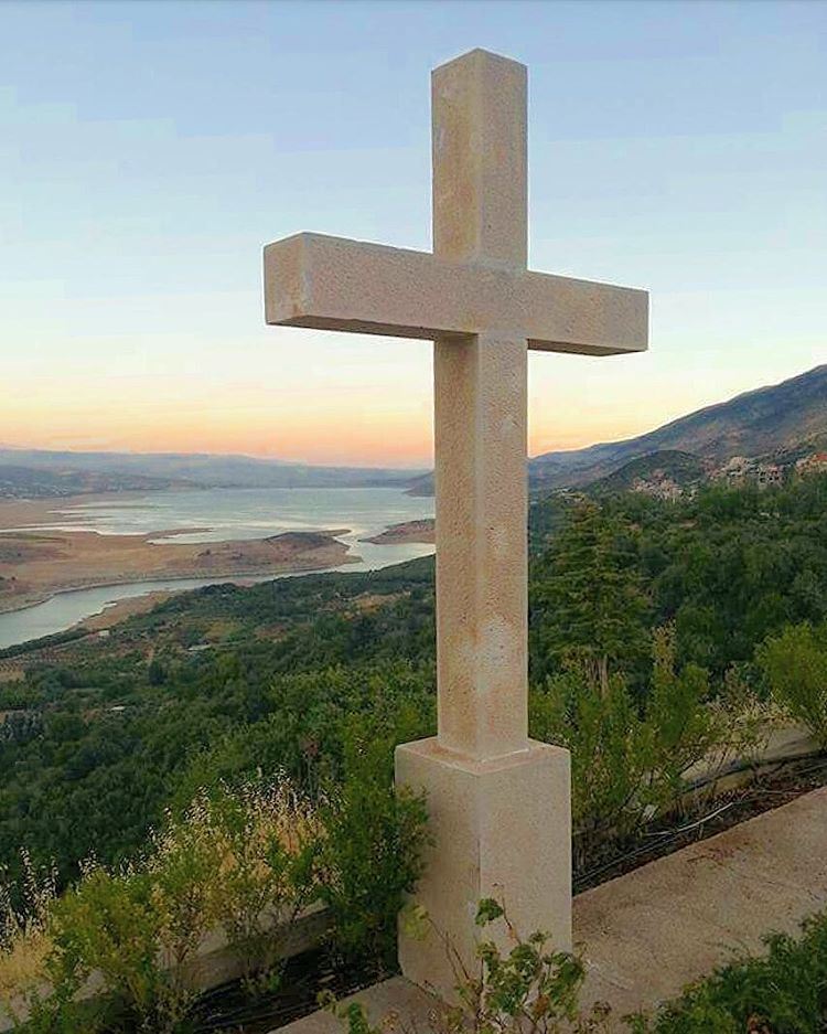L❤ve is my Religion westbekaa  cross  love  religion  hometown  sunset ... (Saghbîne, Béqaa, Lebanon)