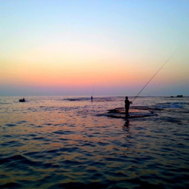  lebanon  byblos  jbeil  sunset  fishing  colorful  sky  beautiful  calm ...