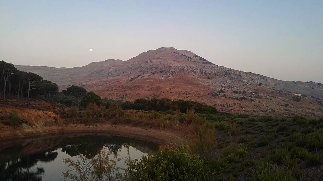  lebanon  lebanese  mountains  mountlebanon  sky  moon  lake  summer  view... (Falougha, Mont-Liban, Lebanon)