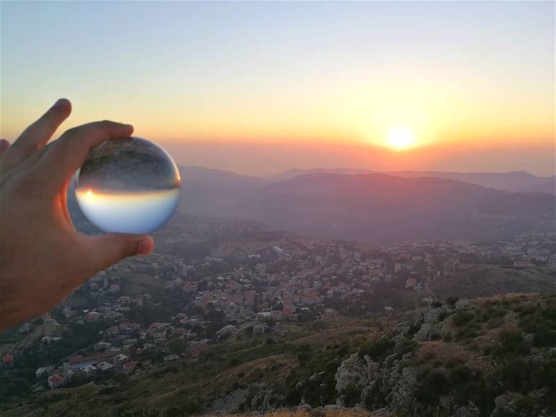  lebanon lebanonshots lebanesevillage sunset Crystalball... (Hammana)