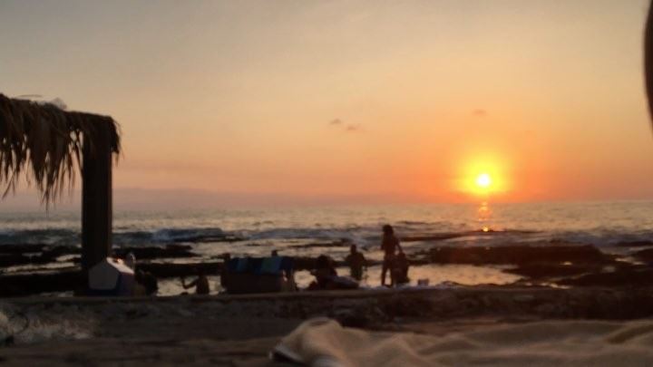 "Let's watch the sunset"  sunset  sun  goodvibes  summer  beach  sea ... (Bouâr, Mont-Liban, Lebanon)