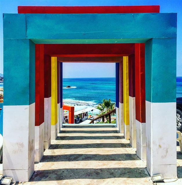 Living colors 🌈  lebanesebucketlisters  lebanon  batroun  beirut  beach ... (Eleven_Bay)