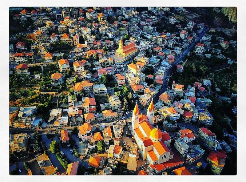 Love from the first sight...  bcharre as seen from a  paraglider camera! ... (Bsharri, Lebanon)