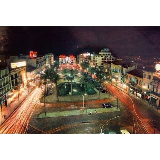 Martyrs Square At Night Beirut 1971 