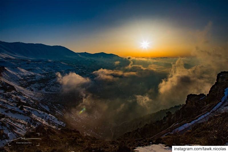 Mother nature at its best.Bcharreh and kadisha valley under the sea of... (Bcharreh, Liban-Nord, Lebanon)