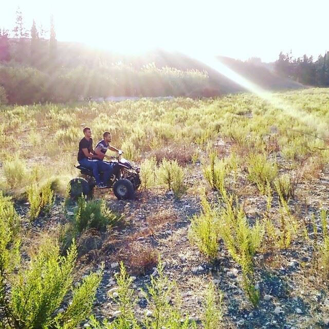 My crazy brother 😂😂👌  crazy  fun  atv  fourwheel  adventure  village ... (Khorbet L Dweir)