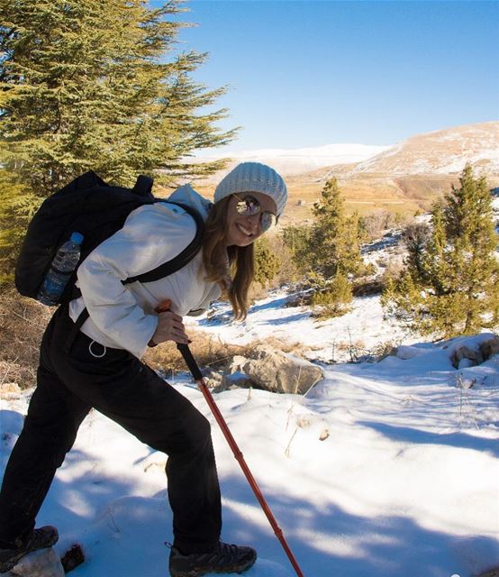 My face when I see the first snow fall of the season 👣❄️ hiking ... (Arz Tannoûrîne)