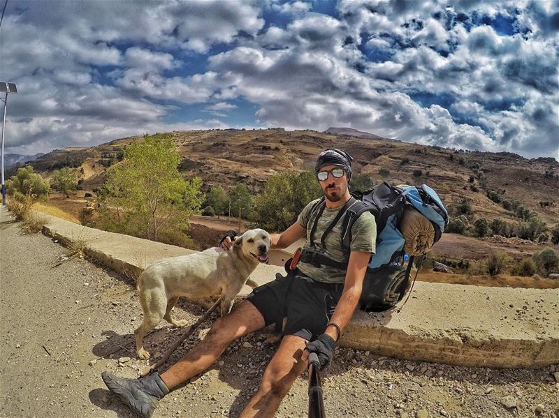 My new favorite hiking buddy 🐶 after @jubranelias and @myadventureslebanon (Somewhere)