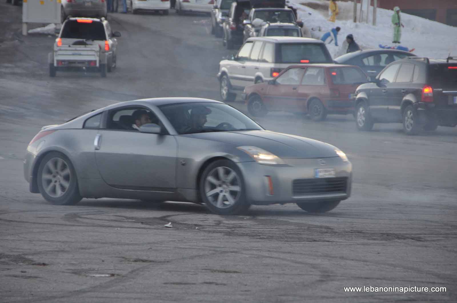 Nissan Drifting in Piste Warde Kfardebian Faraya (Winter 2012)