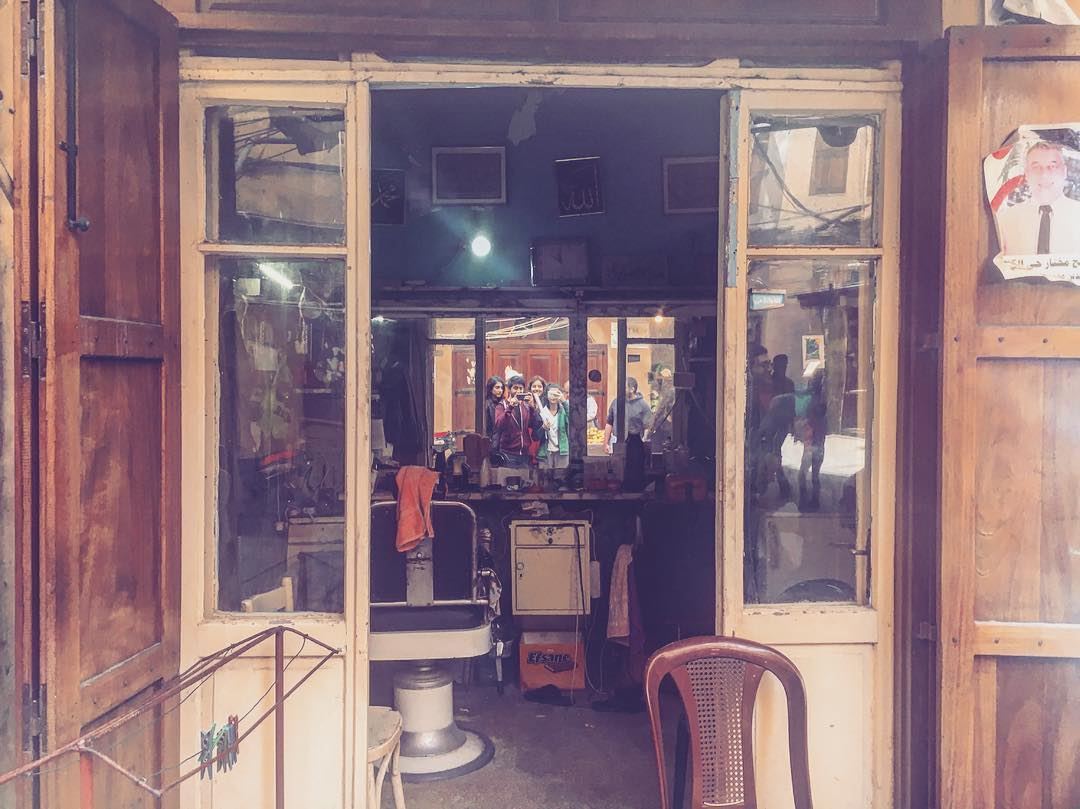 Old school barber shop✂️  vintage  livelovelebanon ... (سوق صيدا القديم)