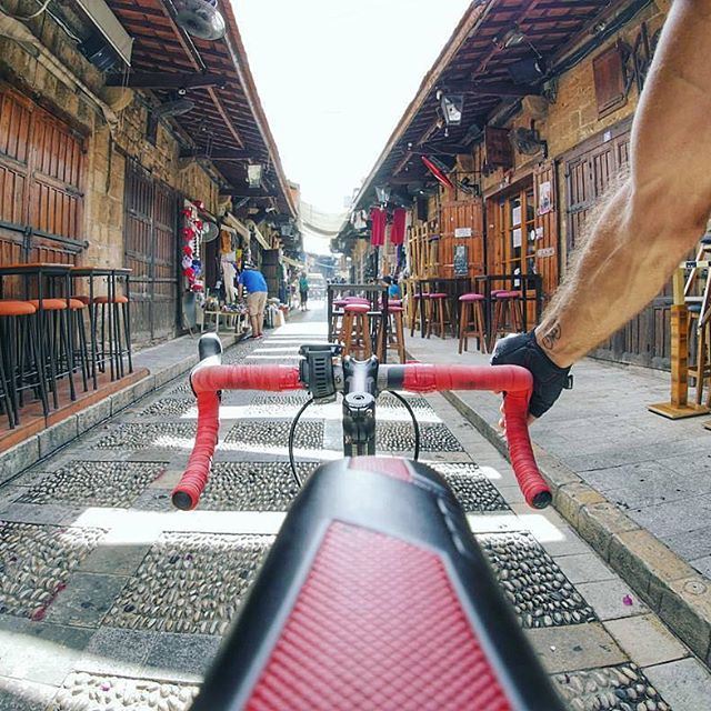 On a Sunday morning through Byblos old streets 🚲... livelovebyblos by  @bikealong