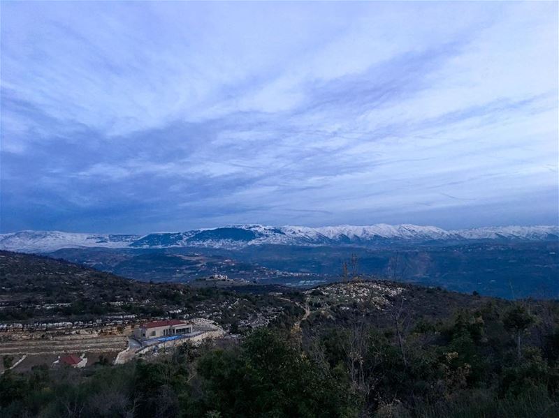 On top of the  mountain , surrounded by other  mountains 💚 ... (Chartoûn, Mont-Liban, Lebanon)