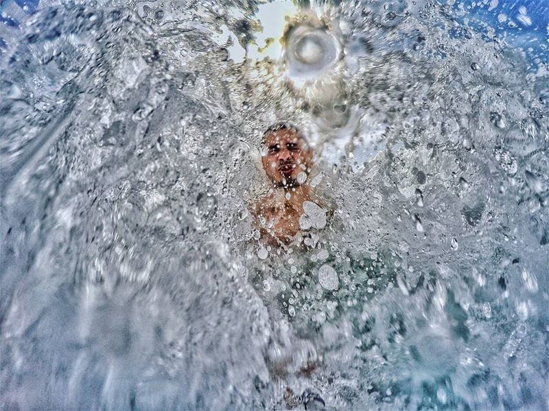 One in a million shot🌊🏊..... gopro waves beach sun picture... (Kfarabida Batroun)