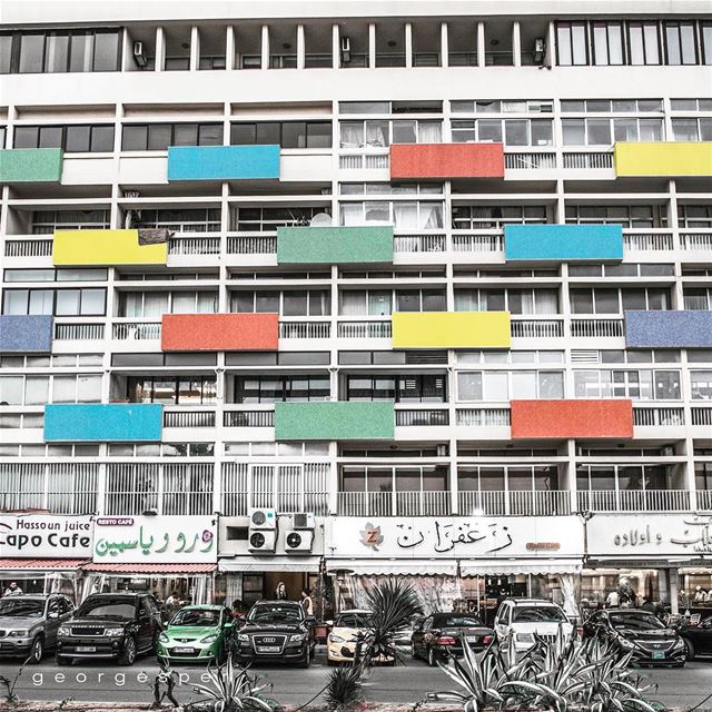 One of Beirut's Landmarks "Shams" building from 1957 by Lebanese Architect... (Beirut, Lebanon)