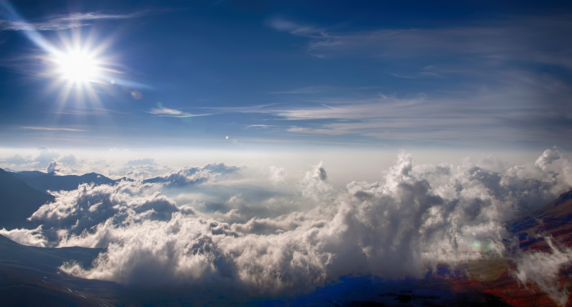 Over The Clouds from Ornet el Sawda Road